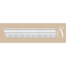 Потолочный плинтус с орнаментом Decomaster DT 33 гибкий (80*35*2400)